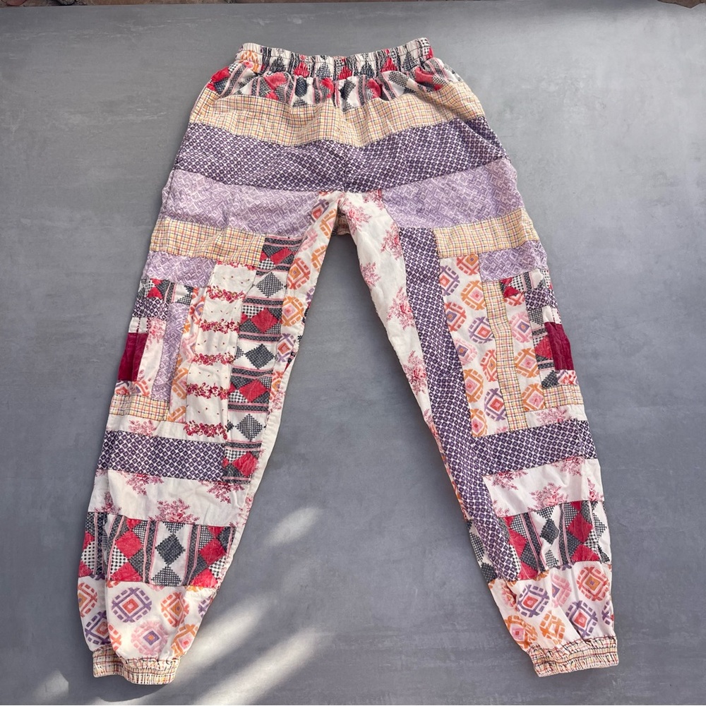 Patchwork Quilted Pants - image 3